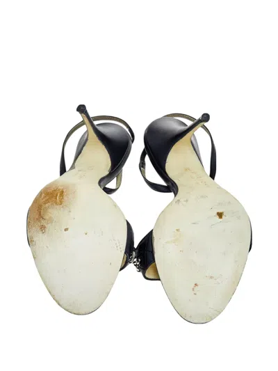 Pre-owned Givenchy 110mm Patent-leather Slingback Sandals