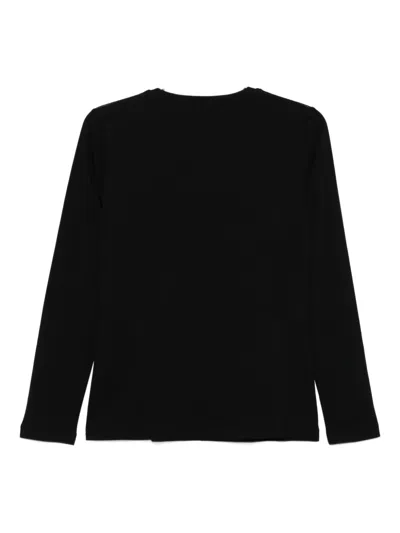 Liu •jo Embellished Long-sleeve Top In Black
