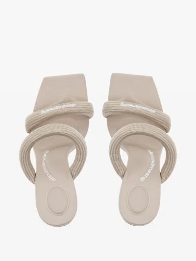Alexander Wang Julie Double-strap Stiletto Sandals In White