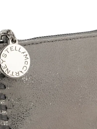 Stella Mccartney Zip-fastening Dotted Cardholder In Gray