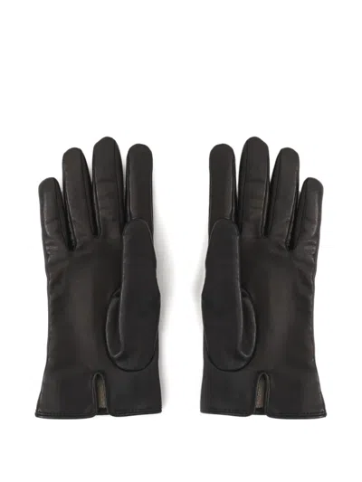 Chloé Iconic Logo Lambskin Gloves In Black