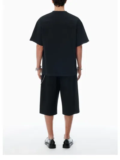 Alexander Wang Logo Cotton T-shirt In Blue