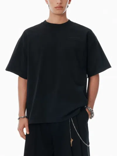 Alexander Wang Logo Cotton T-shirt In Blue