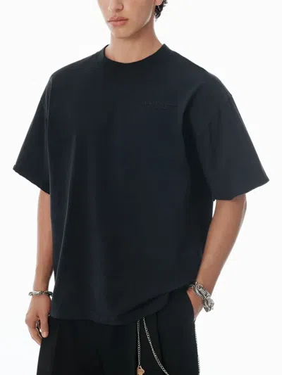 Alexander Wang Logo Cotton T-shirt In Blue