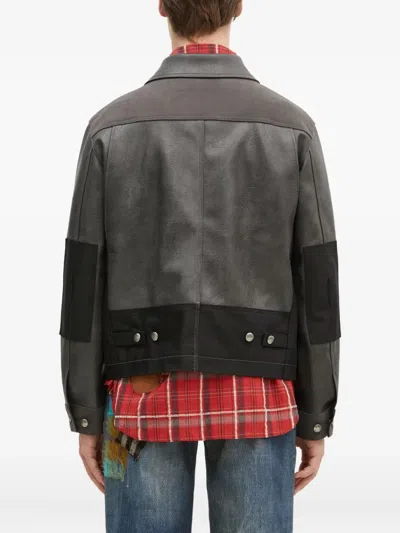 Andersson Bell Panelled Zip-up Work Jacket In Gray