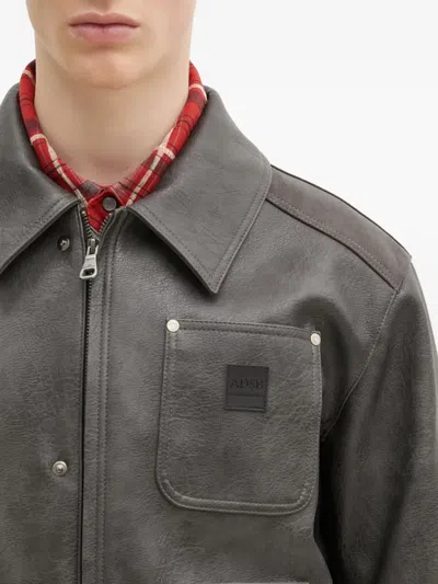 Andersson Bell Panelled Zip-up Work Jacket In Gray
