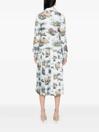 Thom Browne All-over Print Blazer In Multi