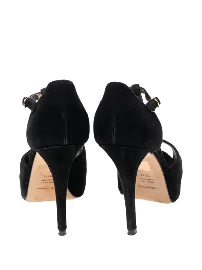 Pre-owned Dolce & Gabbana 110mm Suede Leather Sandals