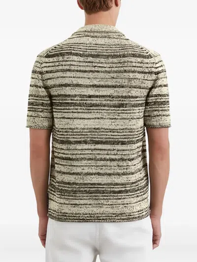 Marc O'polo Marl-knit Short-sleeve Shirt In Multi