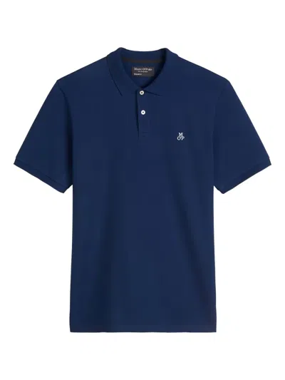 Marc O'polo Cotton Polo Shirt In Blue