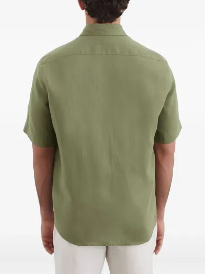 Marc O'polo Button-down Short-sleeves Shirt In Green