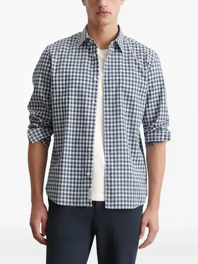 Marc O'polo Check-pattern Button-up Shirt In Blue