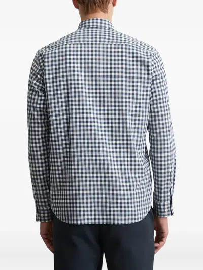 Marc O'polo Check-pattern Button-up Shirt In Blue