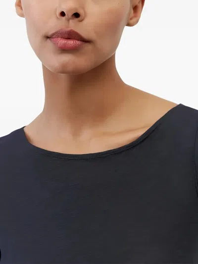 Marc O'polo Boat Neck Short-sleeve T-shirt In Blue