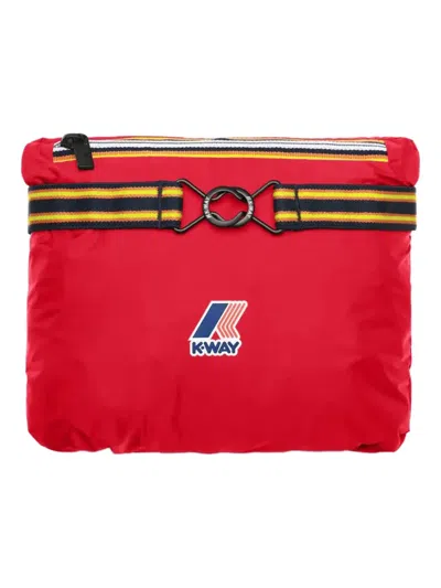 K-way Hooded Zip-up Jacket In Red