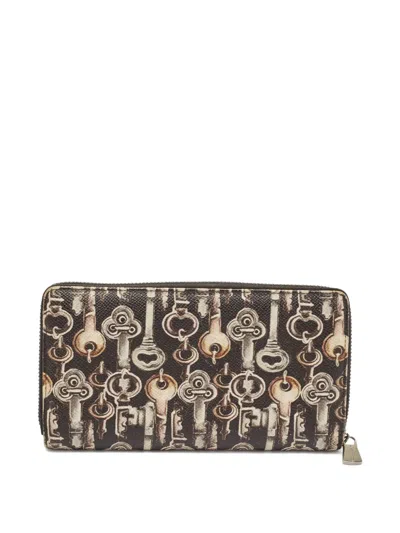 Pre-owned Dolce & Gabbana Key-print Leather Wallet