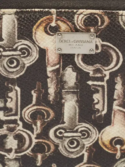 Pre-owned Dolce & Gabbana Key-print Leather Wallet