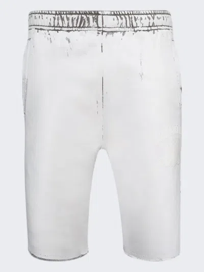 Mm6 Maison Margiela Two-tone Frayed Shorts