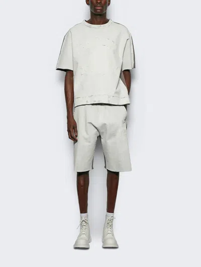 Mm6 Maison Margiela Two-tone Frayed Shorts