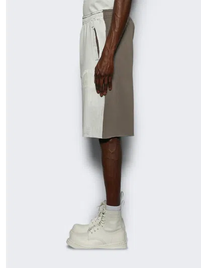 Mm6 Maison Margiela Two-tone Frayed Shorts