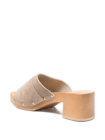 Scholl 60mm Pescura Sarah Buckle-detail Suede Sandals In Neutral