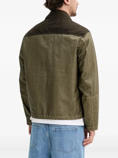 C.p. Company Mille Hooded Patch-pockets Jacket In Green