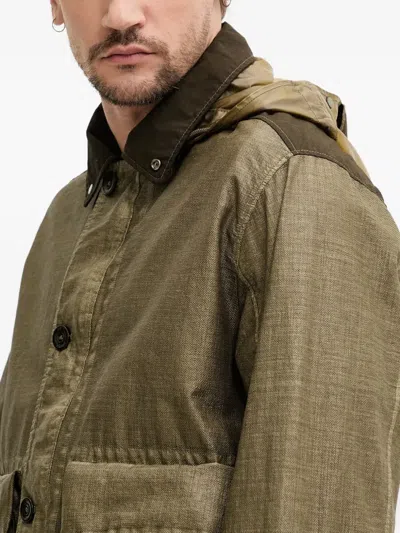 C.p. Company Mille Hooded Patch-pockets Jacket In Green