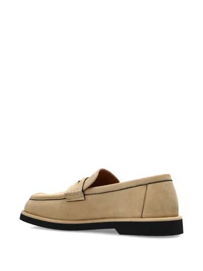 Stella Mccartney Ryder Penny-strap Suede Loafers In Neutral
