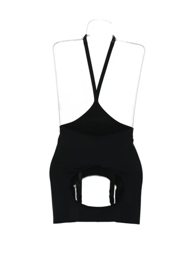 Maison Close Pure Tentation Skirted Harness Bodysuit In Black