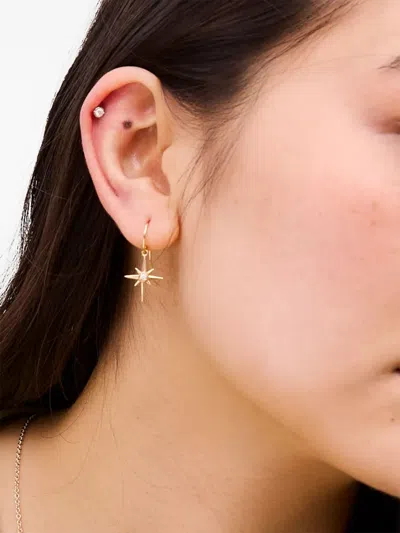 Dower & Hall 14kt Yellow Gold North Star Diamond Earrings In Gold