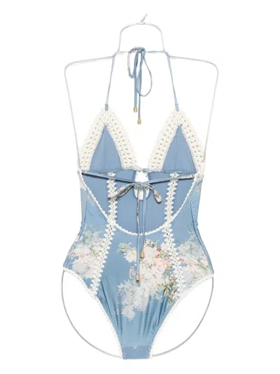 Zimmermann `cascadian Keyhole` Crochet One-piece Swimsuit