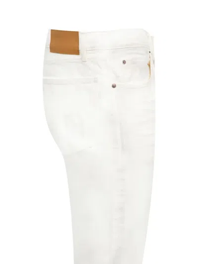 Seekings Distressed Jeans In White