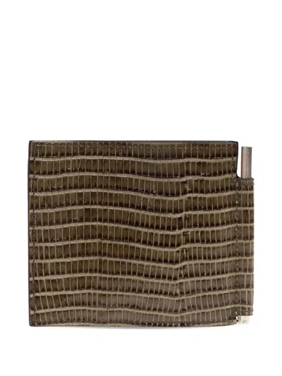 Tom Ford Crocodile-effect Leather Cardholder
