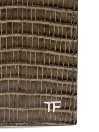 Tom Ford Crocodile-effect Leather Cardholder