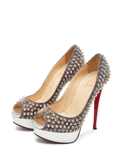 Pre-owned Christian Louboutin 145mm Lady Peep Pumps