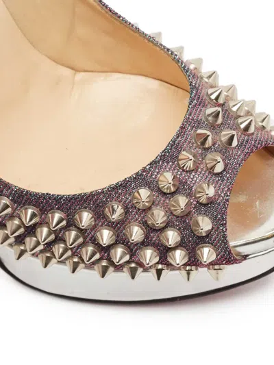 Pre-owned Christian Louboutin 145mm Lady Peep Pumps