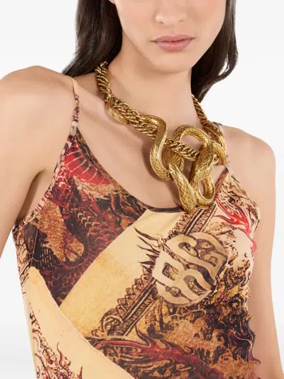 Roberto Cavalli Snake-motif Statement Necklace
