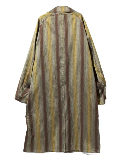 Needles Balcollar Striped Coat In Multi