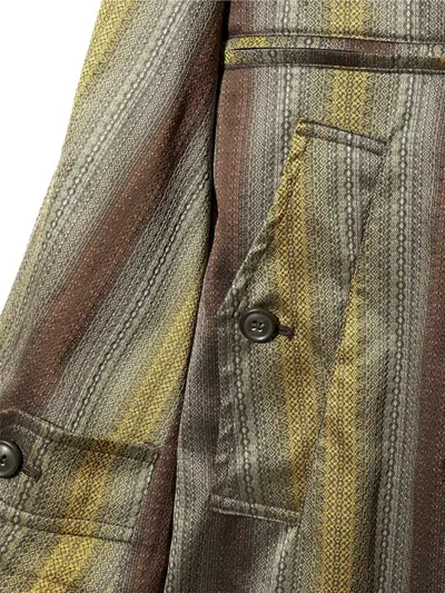 Needles Balcollar Striped Coat In Multi