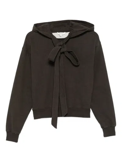 Jw Anderson Cotton Jersey Hoodie In Burgundy