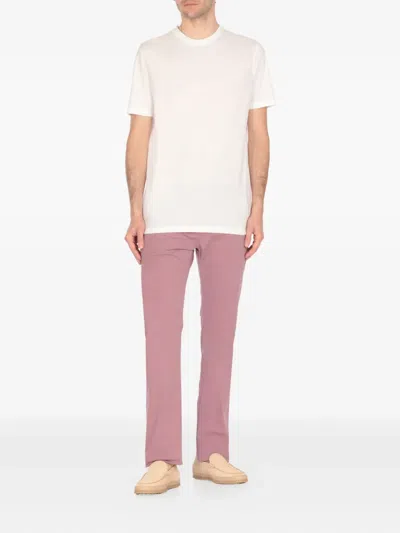 Jacob Cohen Logo-patch Trousers In Pink