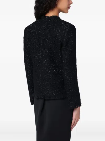 Givenchy Tweed And Lurex Blazer In Black