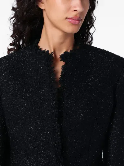 Givenchy Tweed And Lurex Blazer In Black