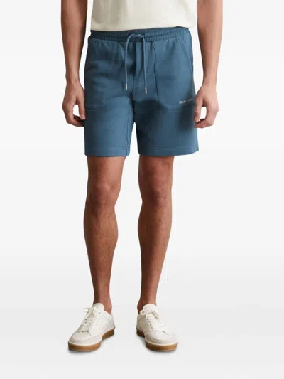 Marc O'polo Drawstring Pocketed Shorts In Blue