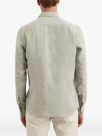 Marc O'polo Textured Button-up Shirt In Gray