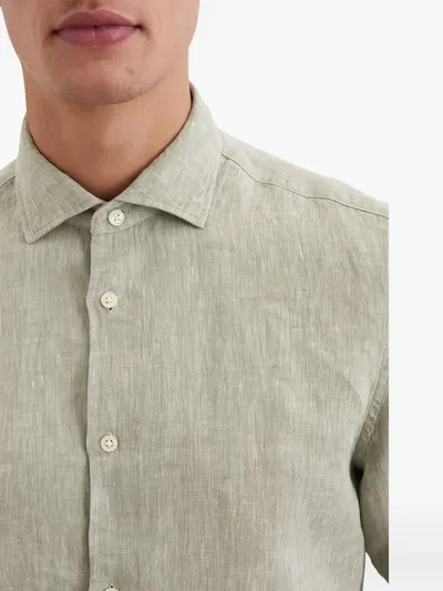 Marc O'polo Textured Button-up Shirt In Gray