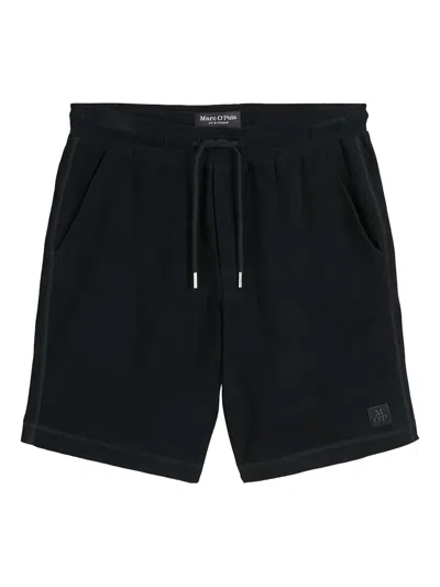 Marc O'polo Drawstring Cotton Shorts In Black