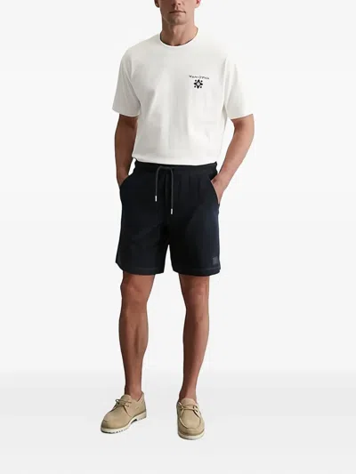 Marc O'polo Drawstring Cotton Shorts In Black