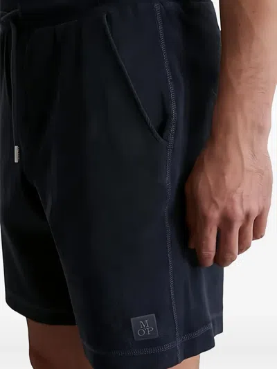 Marc O'polo Drawstring Cotton Shorts In Black
