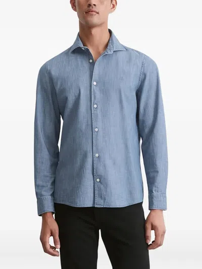 Marc O'polo Button-up Chambray Shirt In Blue